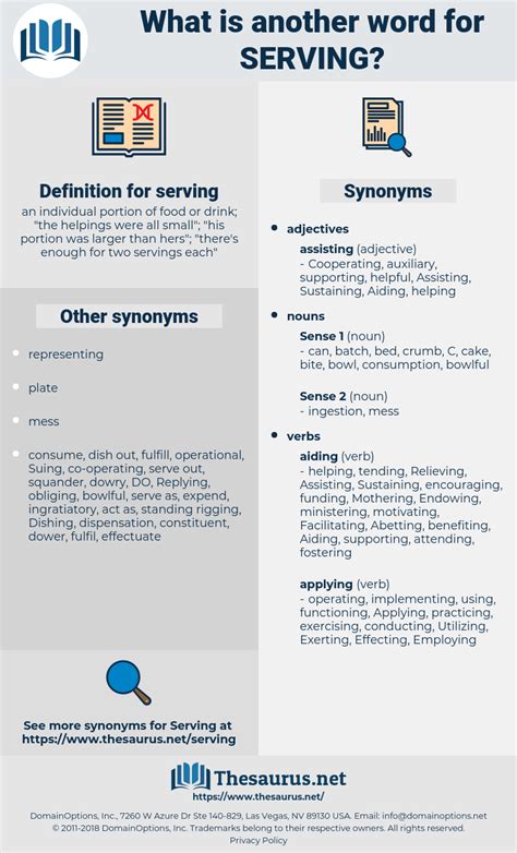 synonyms of serving|define serving.